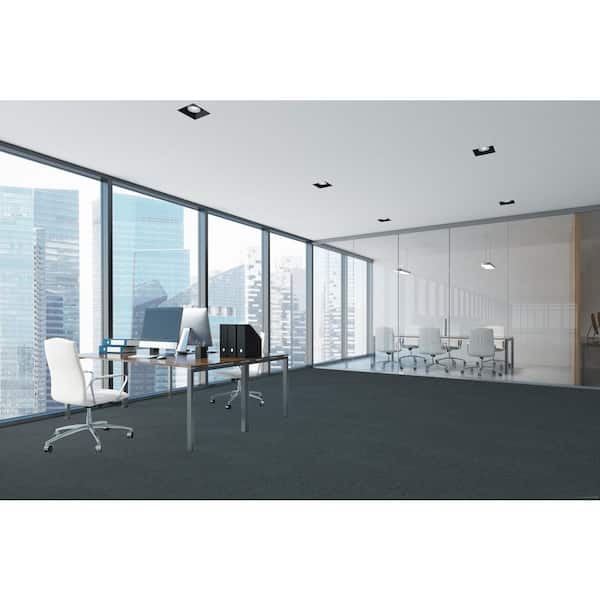 Chase - Team Player - Blue Commercial/Residential 24 x 24 in. Glue-Down Carpet Tile Square (72 sq. ft.)