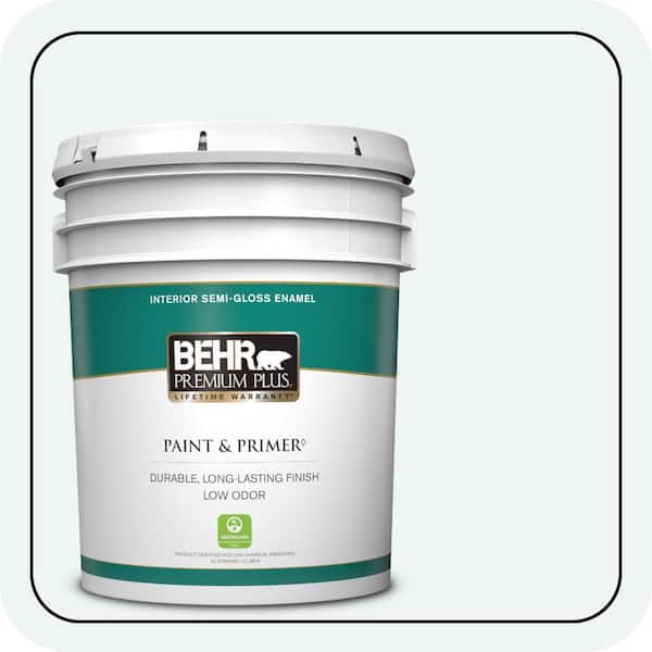 BEHR PREMIUM PLUS 5 gal. #T13-14 Heavy Sugar Semi-Gloss Enamel Low Odor Interior Paint & Primer