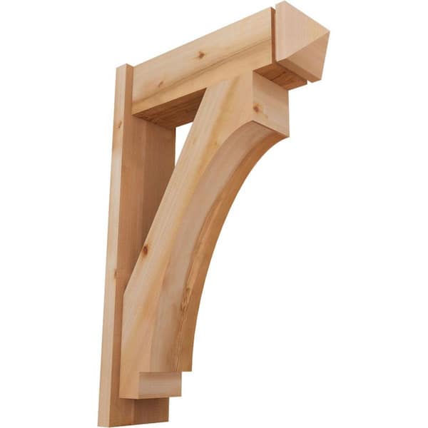 Ekena Millwork 8 in. x 36 in. x 24 in. Imperial Arts and Crafts Smooth Western Red Cedar Outlooker