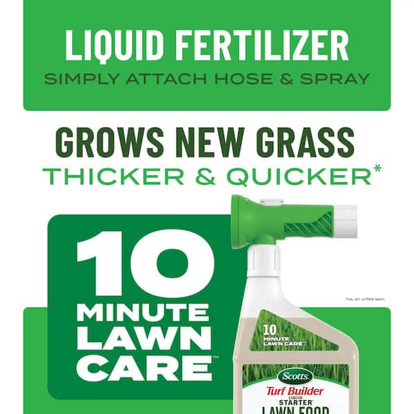 Turf Builder Liquid Starter Lawn Food 32 fl. oz., Liquid Lawn Fertilizer for New Grass, 7-12-15