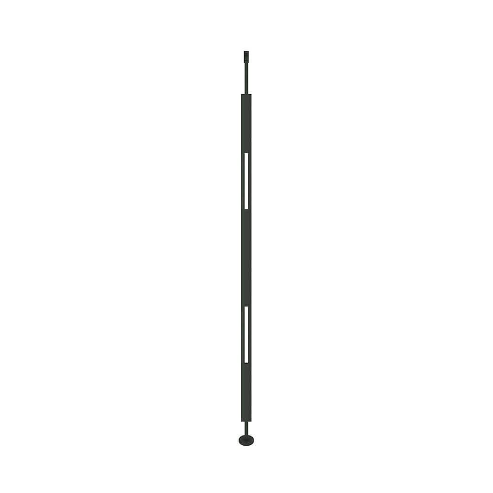 Iron Baluster Square 1 1/8 in. x 3/8 in. x 39 3/4 in. Black (12-Pack)