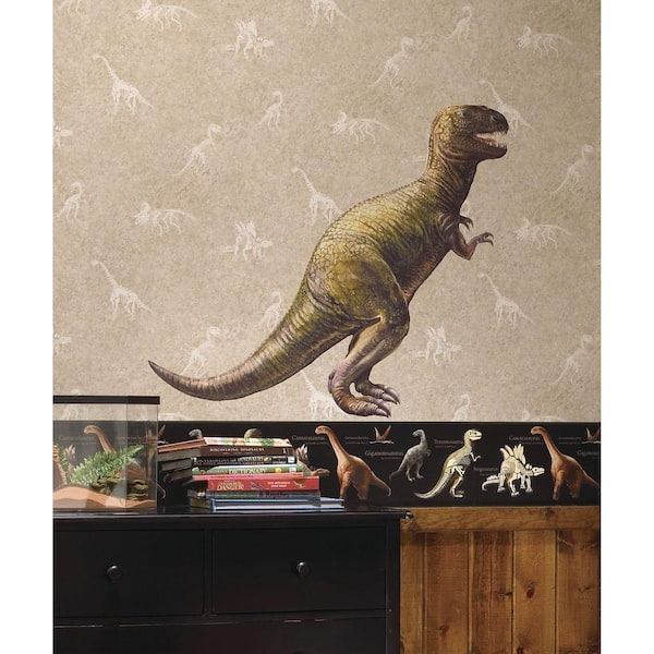 York Wallcoverings 5 in. x 19 in. Dinosaur T-Rex Peel and Stick Giant Wall Decal