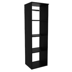 Style+ 17 in. W Noir Hanging Wood Closet Tower