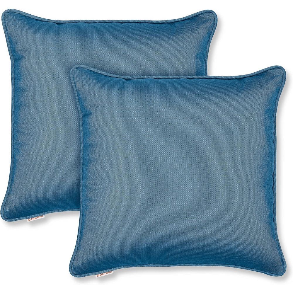 Sunbrella Indoor/Outdoor Corded Fill Throw Pillow 20x20, Peacock Blue (Set of 2) price history on PriceWatchPro