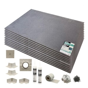 Complete Shower Wall Surround Waterproofing Kit (106.6 sq. ft.)