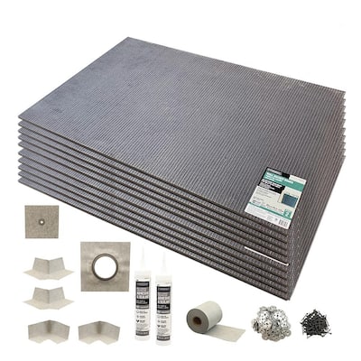 Watershield Shower System 106.6 sq. ft. Complete Shower Wall Surround Waterproofing Kit