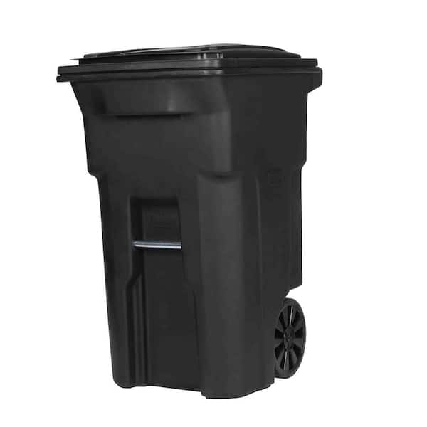 64 gal. Black Garbage Can with Wheels and Lid TG07-KJ053 - The Home Depot