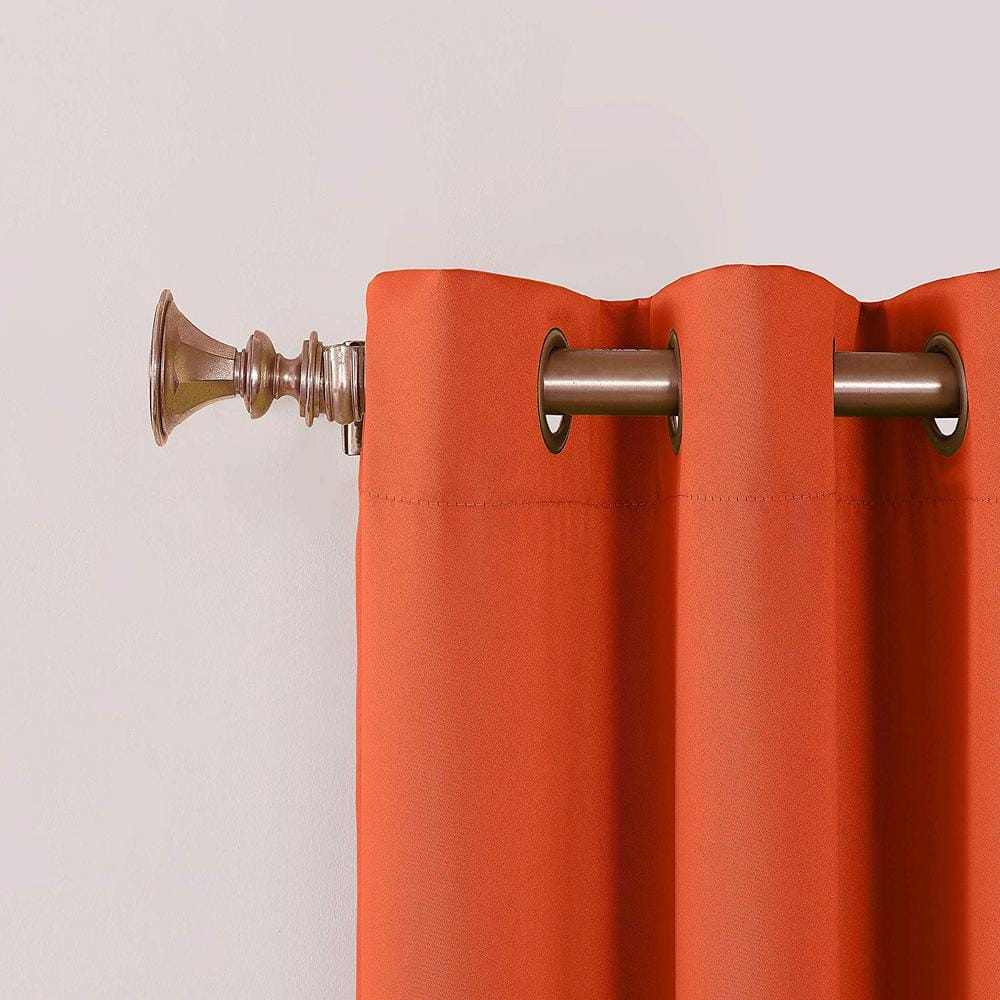 40"x84" Sun Zero Room Darkening Lazlo Grommet Curtain Panel Tangerine Orange