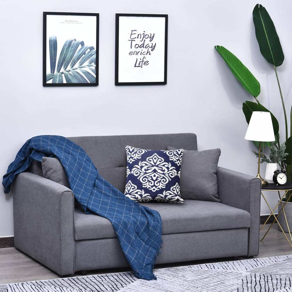 Blue and White Cotton Damask Square Throw Pillow Set