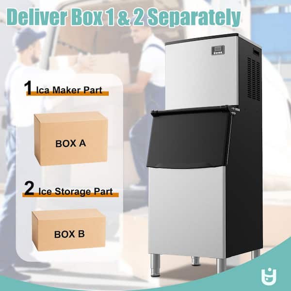 SIMZLIFE 23 in. 400 lbs. 24H Full Size Cube Ice Commercial