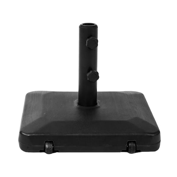 50 lb. Concrete and Resin Patio Umbrella Base in Black