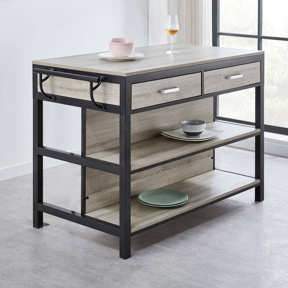 Driftwood Gray Transitional Counter Height Dining Table