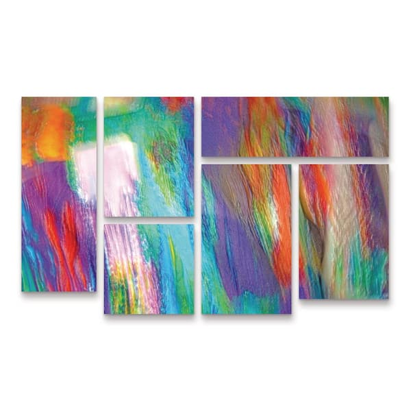 Trademark Fine Art 5 fish creative Dressing 6-Piece Panel Set Unframed Photography Wall Art 28 in. x 47 in.
