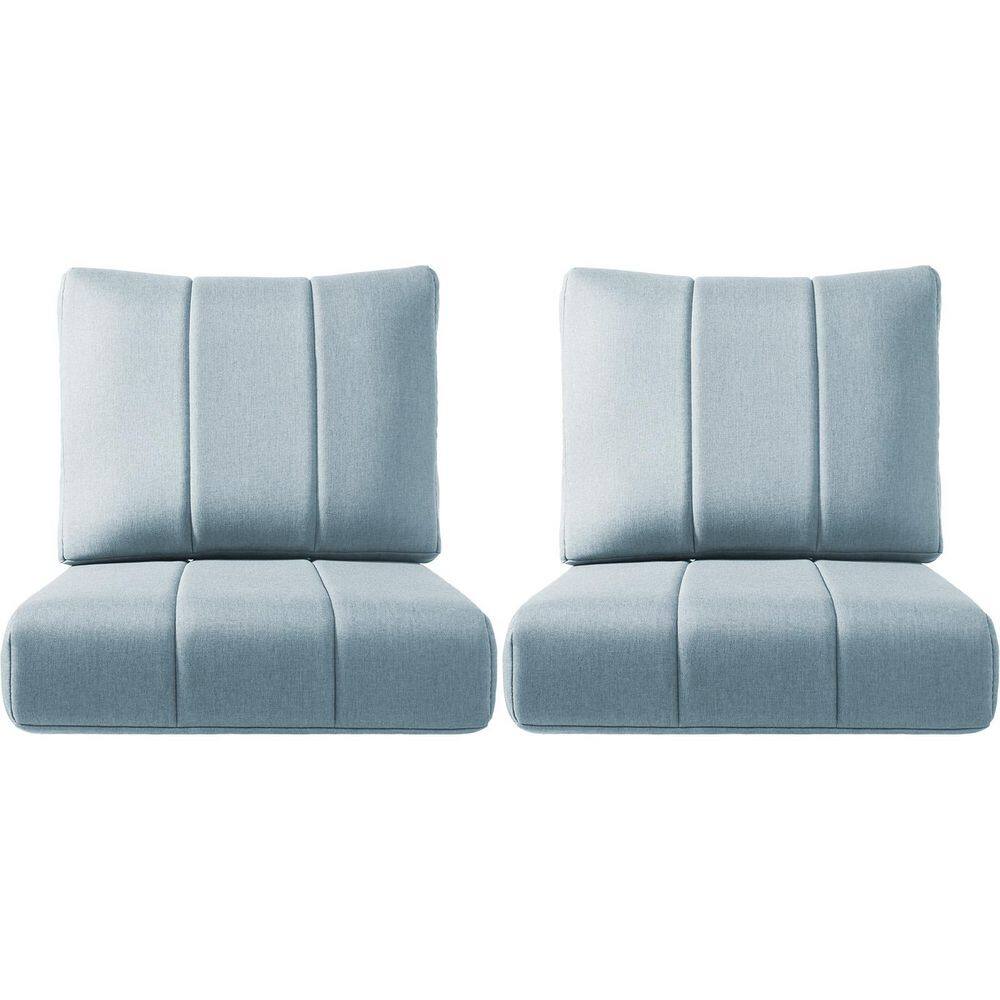 24  in. x 24  in.4-Piece Replacement Outdoor Lounge Chair, Sectional ,Couch Cushion in Baby Blue price history on PriceWatchPro