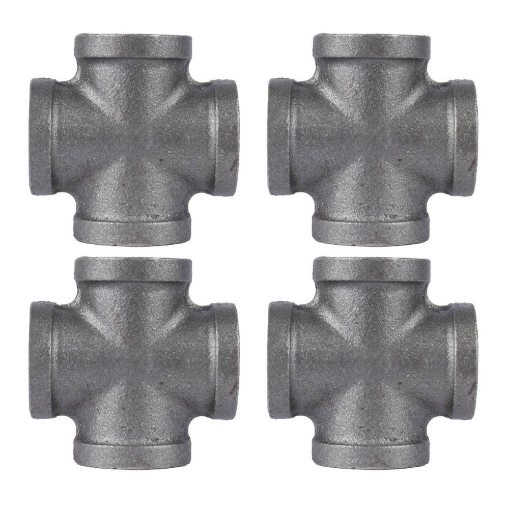 3/8 in. Black Malleable Iron FPT x FPT x FPT x FPT Cross Fitting (4-Pack) price history on PriceWatchPro