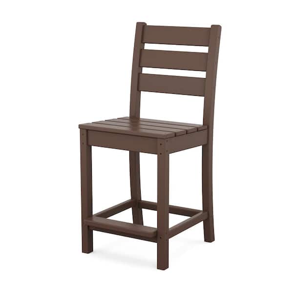 POLYWOOD Grant Park Counter Side Chair in Mahogany