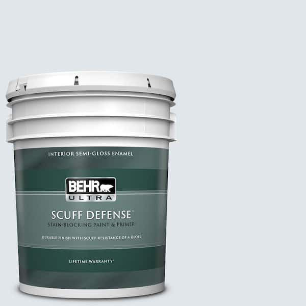 BEHR ULTRA 5 gal. #590E-1 Lavender Ice Extra Durable Semi-Gloss Enamel Interior Paint & Primer