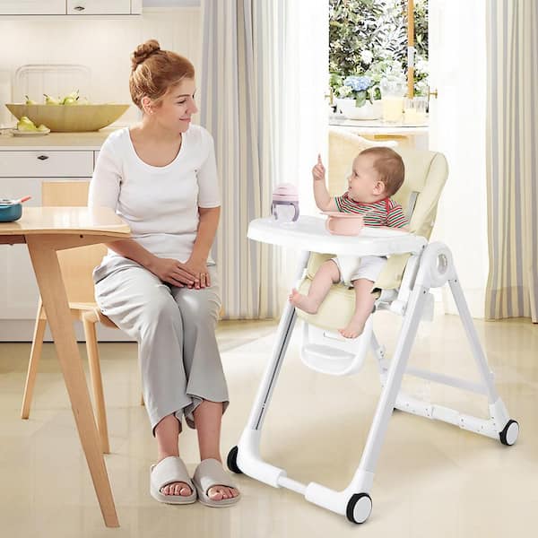 6-in-1 Baby High Chair Infant Activity Center with Height Adjustment -  Costway