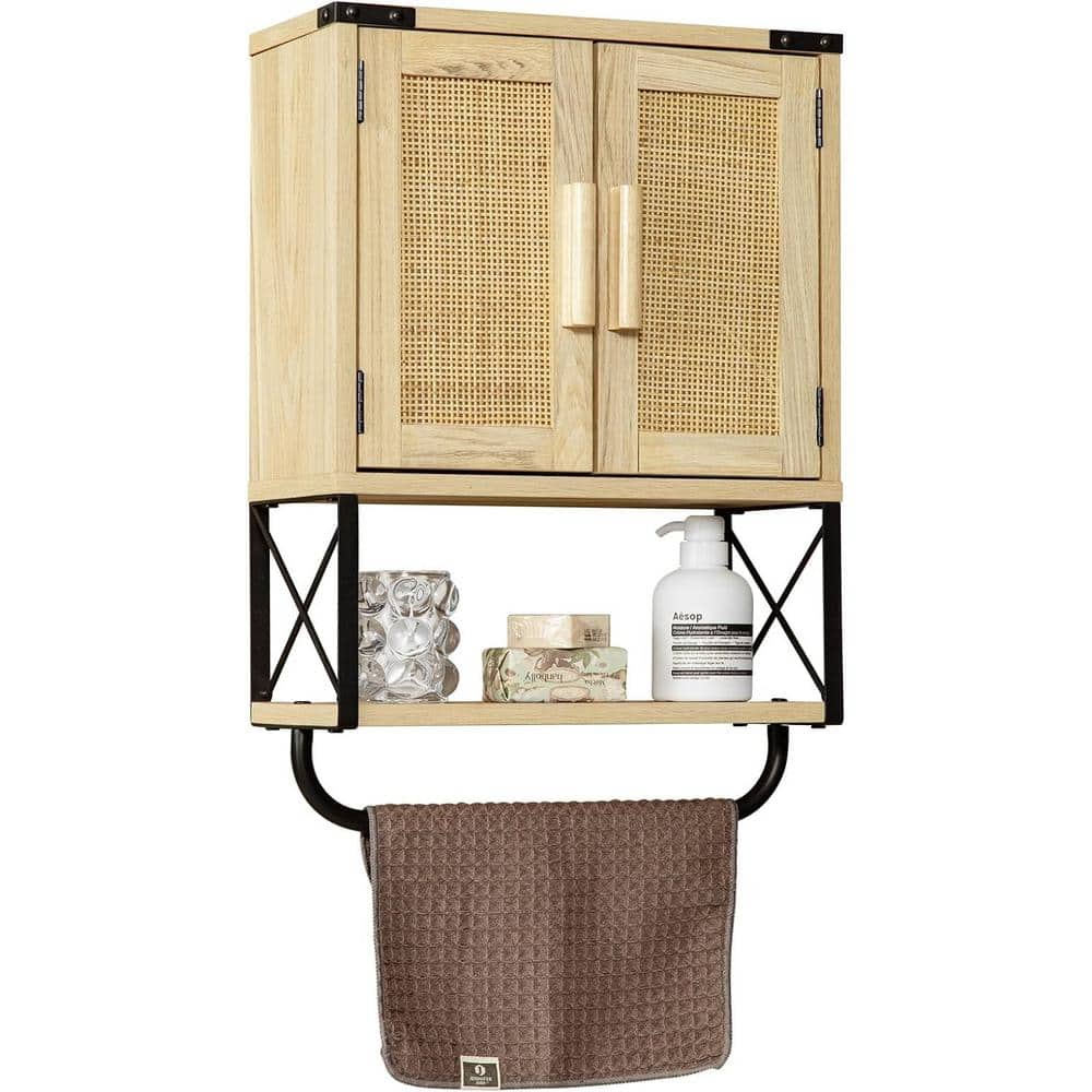 15 in. W x 7 in. D x 23 in. H in Rattan Wood Ready to Assemble Upper Medici