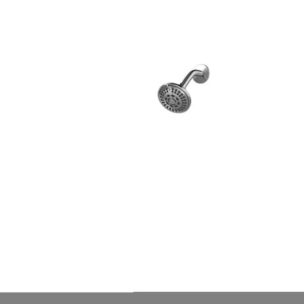 5-Spray Patterns with 1.8 GPM 4.1 in. Wall Mount Fixed Shower Head in Chrome