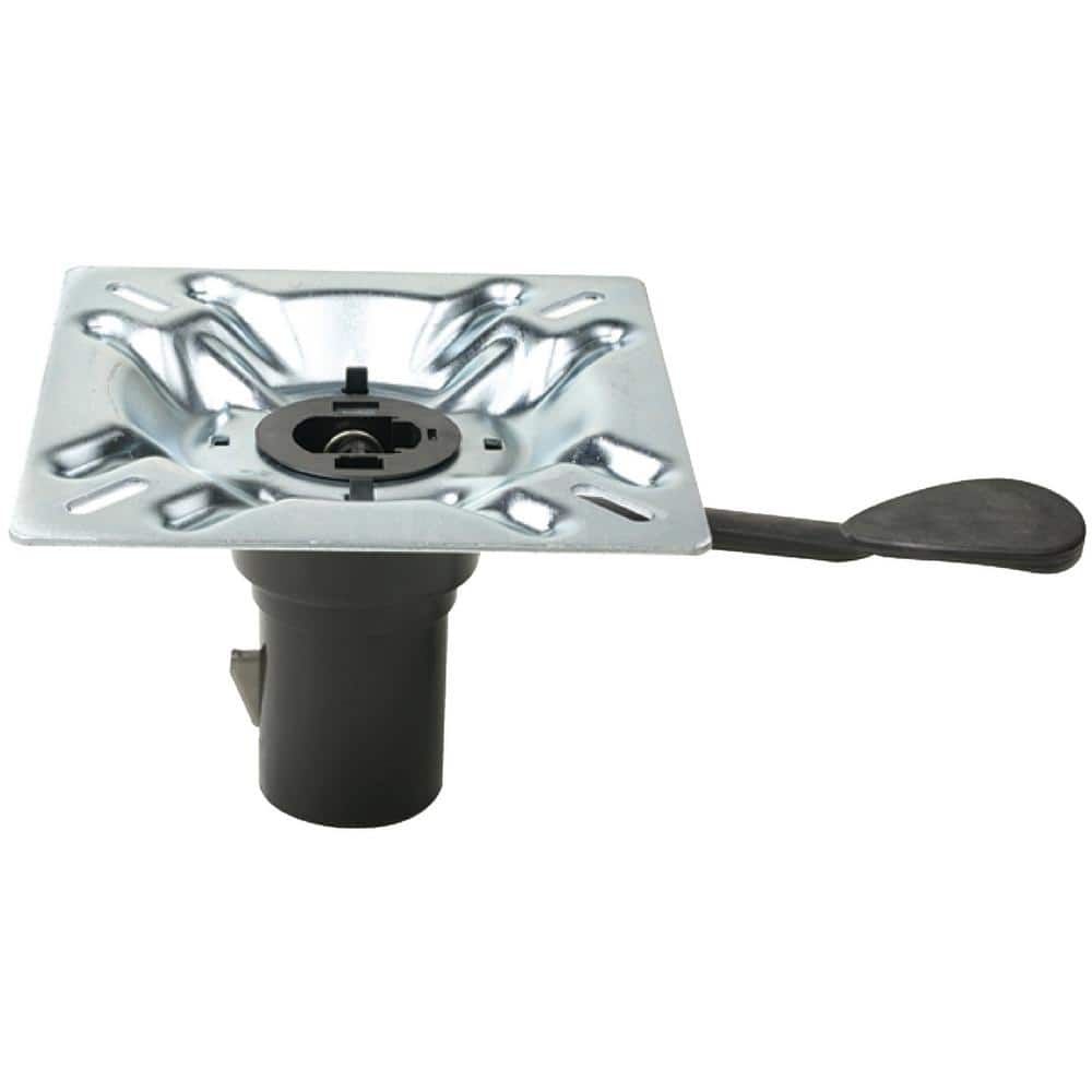 Swivl-eze Stainless Steel Pedestal Seat Base Plate 6 x 8 3/4 Pin Threaded