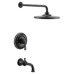 Colinet M-Core 3-Series 1-Handle 1-Spray Tub and Shower Trim Kit in Matte Black