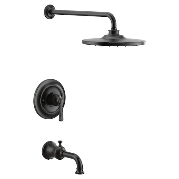 MOEN Colinet M-Core 3-Series 1-Handle 1-Spray Eco-Performance Tub and Shower Faucet Valve Not Included in Matte Black