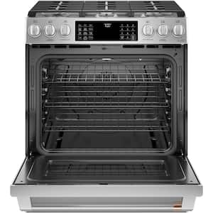 30 in. 5.6 cu. ft. Smart Slide-In Gas Range in Stainless Steel with True Convection, Air Fry