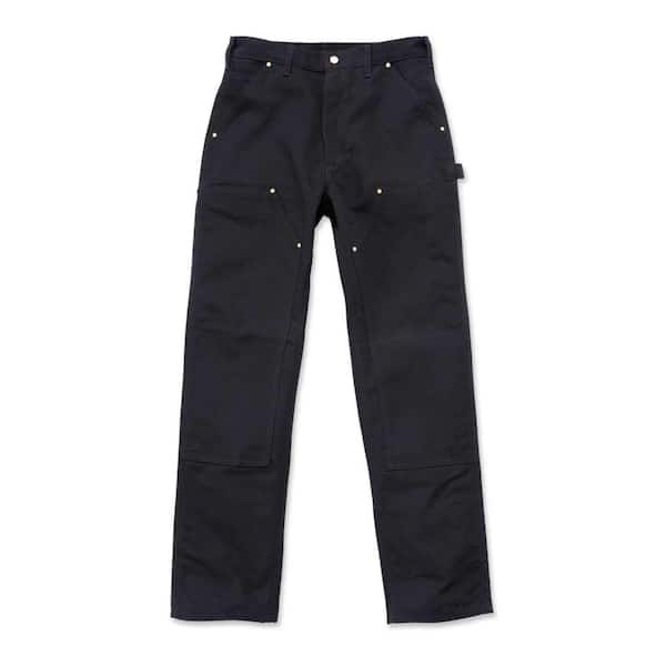Carhartt Men's 33x30 Black Cotton Straight Leg Non-Denim Bottoms B01-BLK -  The Home Depot