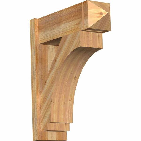 Ekena Millwork 8 in. x 28 in. x 24 in. Imperial Arts and Crafts Rough Sawn Western Red Cedar Outlooker