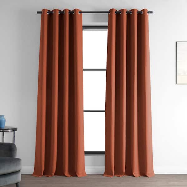 Exclusive Fabrics & Furnishings Persimmon Grommet Room Darkening Curtain - 50 in. W x 96 in. L (1 Panel)