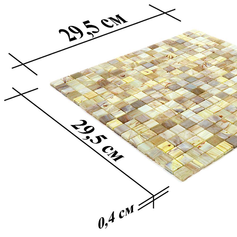 Parchment Beige and Yellow Glass Mosaic Tile for Wall and Floor