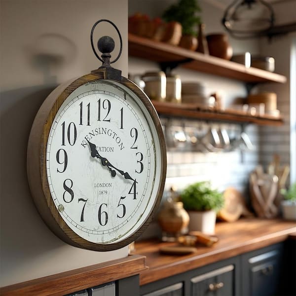 Yosemite Home Decor Kensington Station Pocket Watch Style Wall