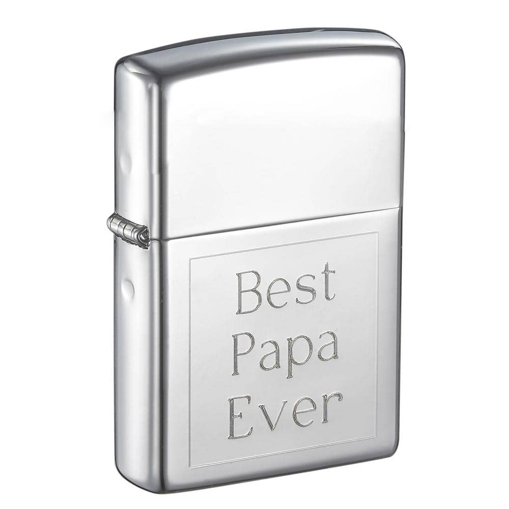 Visol Zippo High Polish Father's Day "Papa" Lighter zippo250_PAPA1 Home Depot