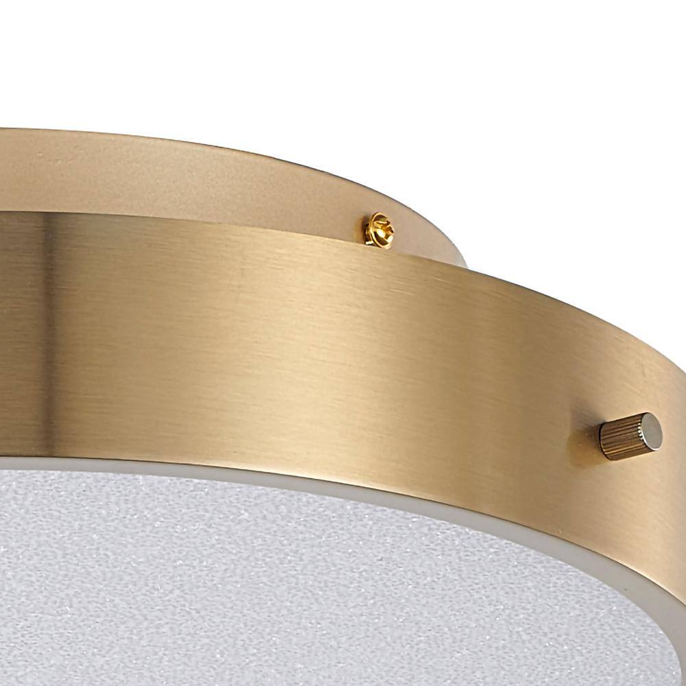 Bethel 12" Square Brass LED Flush Mount with Beaded Acrylic Diffuser