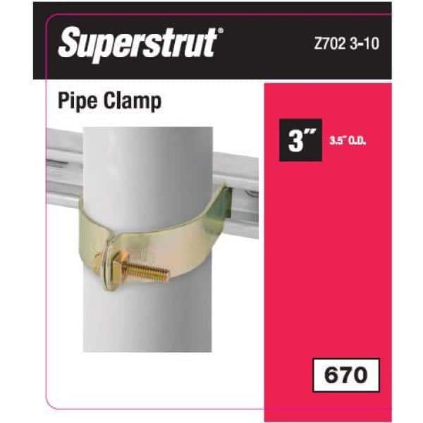 3 in. Pipe Strap - Strut Fitting - Gold Galvanized (Z702 3-10)