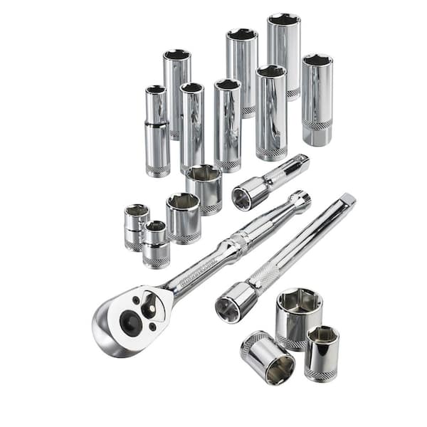 3/8 in. Drive SAE Standard Socket Set (18-Piece)