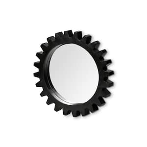 Medium Round Black Casual Mirror (26.1 in. H x 26.1 in. W)