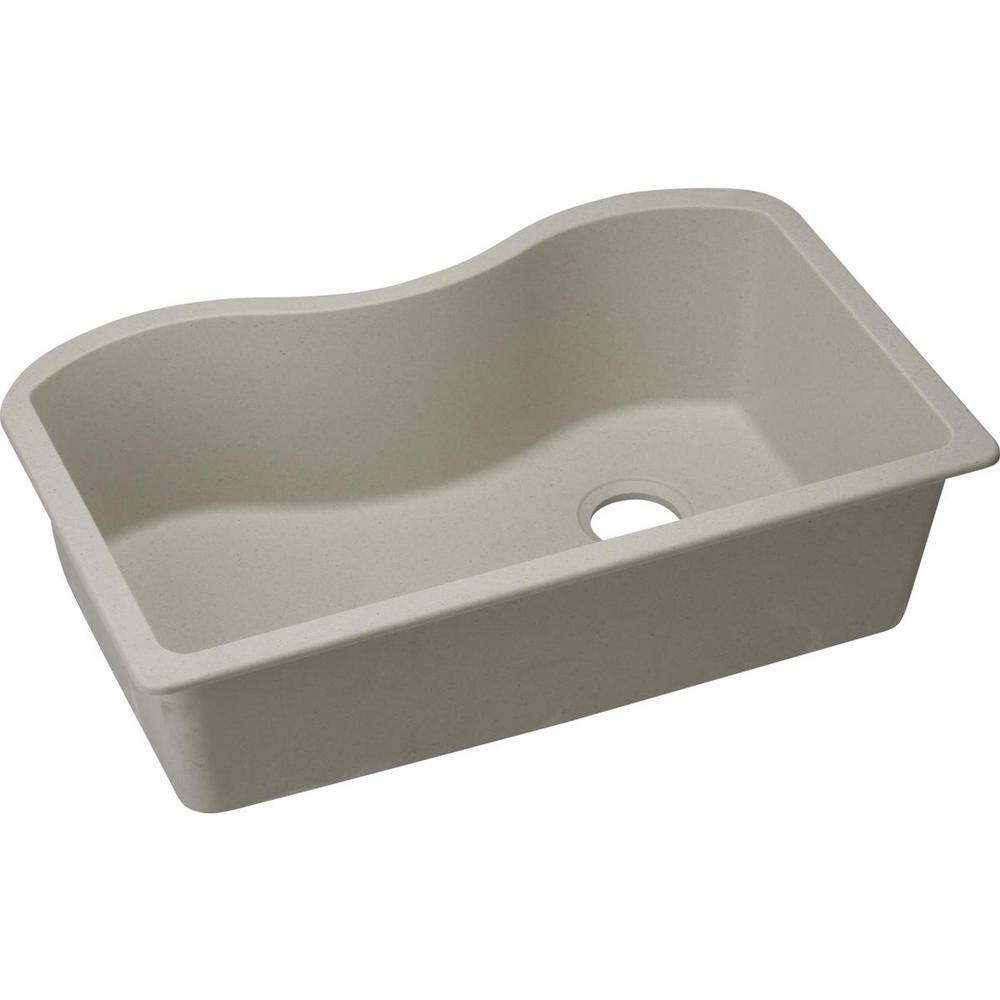 Elkay Quartz Classic Bisque Quartz 33 in. Single Bowl Undermount