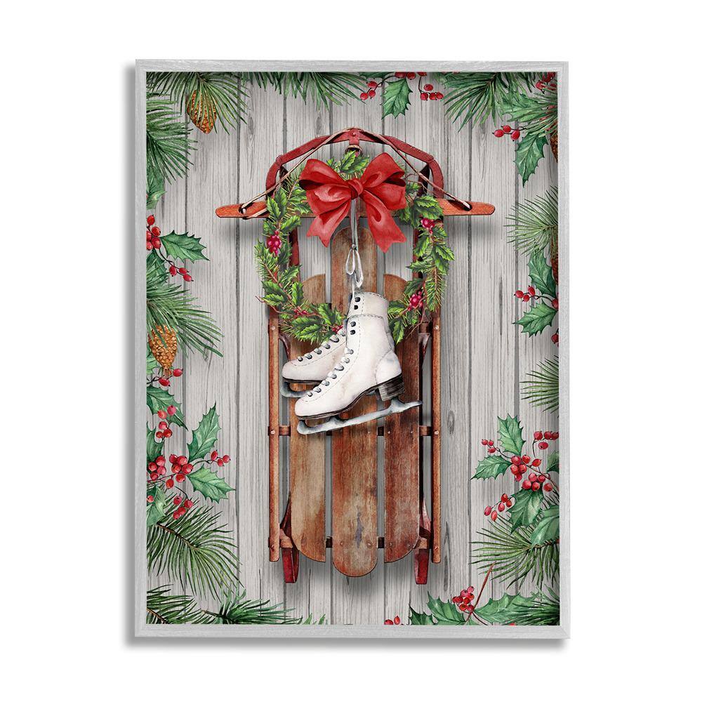 Winter Ice Skates and Sled by Conrad Knutsen 1-Piece Framed Graphic Print Nature Poster Art Print 14 in. x 11 in. price history on PriceWatchPro