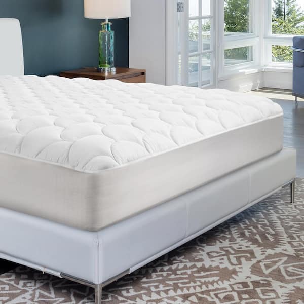 Heavenly Soft Overfilled Plush Hypoallergenic Down Alternative Waterproof  Mattress Pad (Twin) White