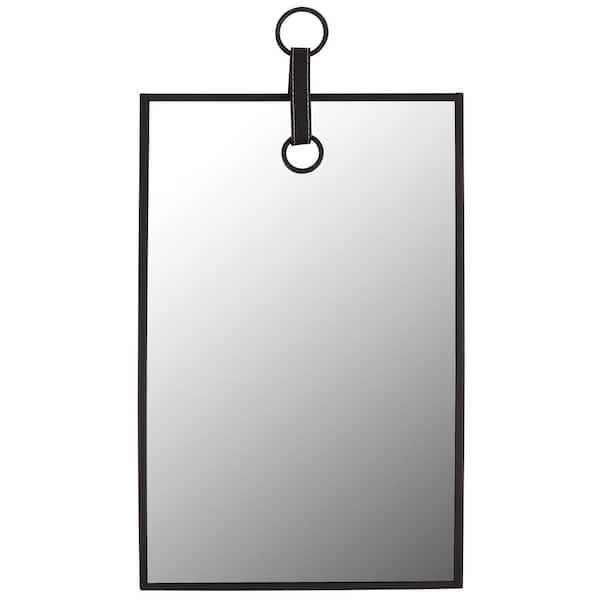 Mirrorize Canada 20 in. x 13 in. Elegant Black Metal Framed Designer Wall Mirror