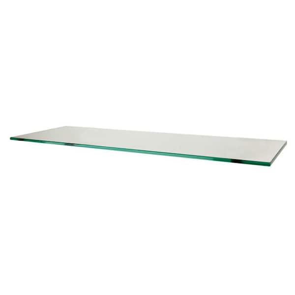 Home Decorators Collection Glacier 8 in. Clear Glass Shelf (Price Varies by Length)