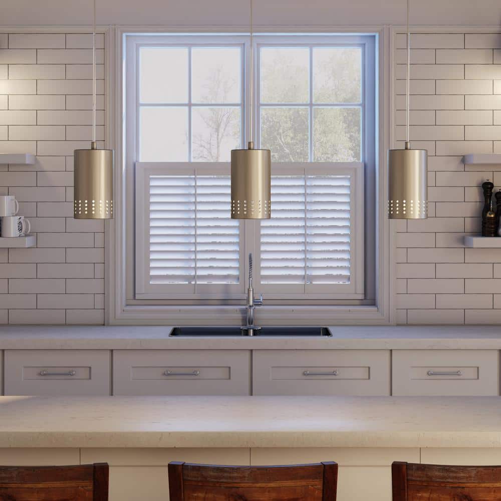 Brushed Nickel Mini Pendant Light with Adjustable Height