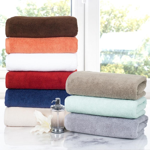 Shop 100% Cotton Quick Dry 12 Piece Bath Towel Set Silver, Bath Towels