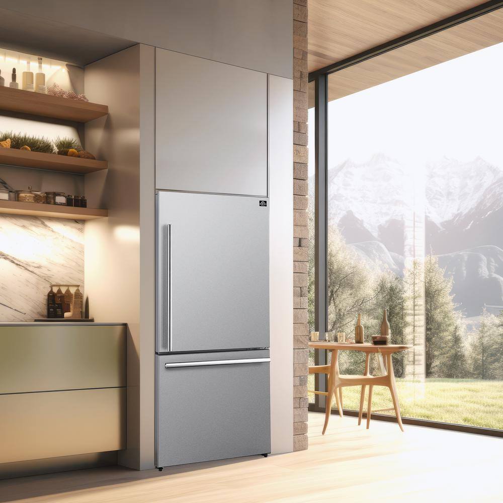 31" Milano Espresso Bottom Freezer Right Swing Door Refrigerator, 17.2 cu. ft.