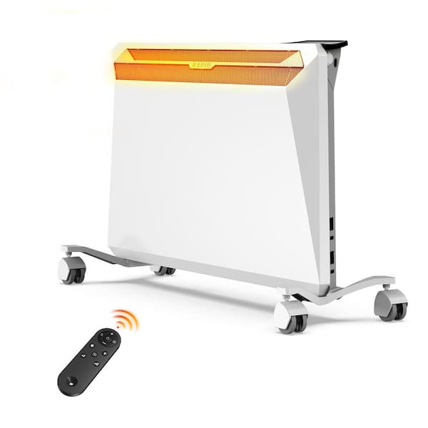 Edendirect 1500 W 16.26 in Electric Ceramic Convection Space Heater in White with Tip-Over protection, Overheat protection, Timer