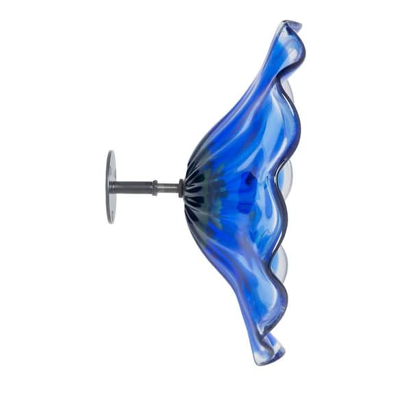 Dale Tiffany Fiore Bloom Blue 12 in. Diameter Hand Blown