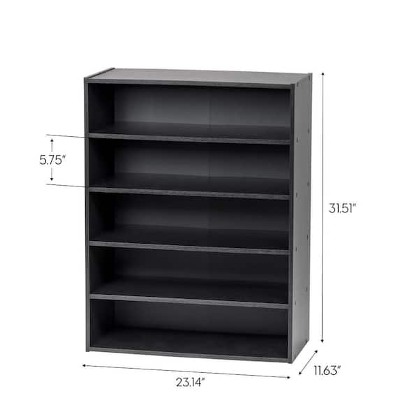 Iris USA 5-Tier Multi-Purpose Organizer Shelf, Black