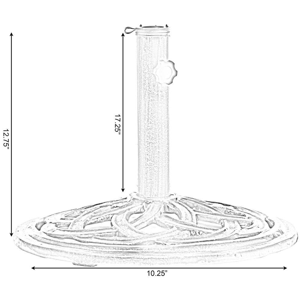 20 lb. Bronze Cast Iron Round Patio Umbrella Base Holder